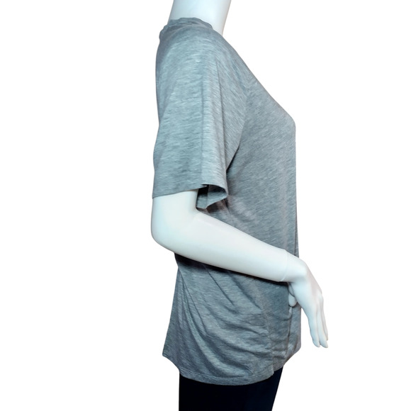 Modiv Womens Crew neck Raglan Sleeve Short Sleeve Basic Tshirt Gray Size Large - Picture 5 of 13